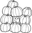 Laminas para colorear de Calabazas para Halloween